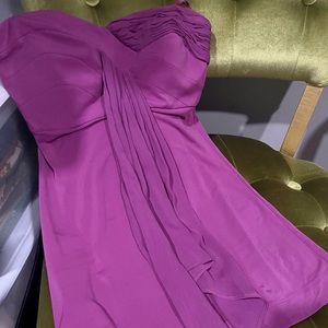 Hot pink BCBG top has gold zipper on back. Wear it with or without satin straps